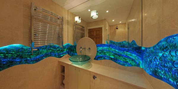 Backlit Glass Bathroom Mid Phase
